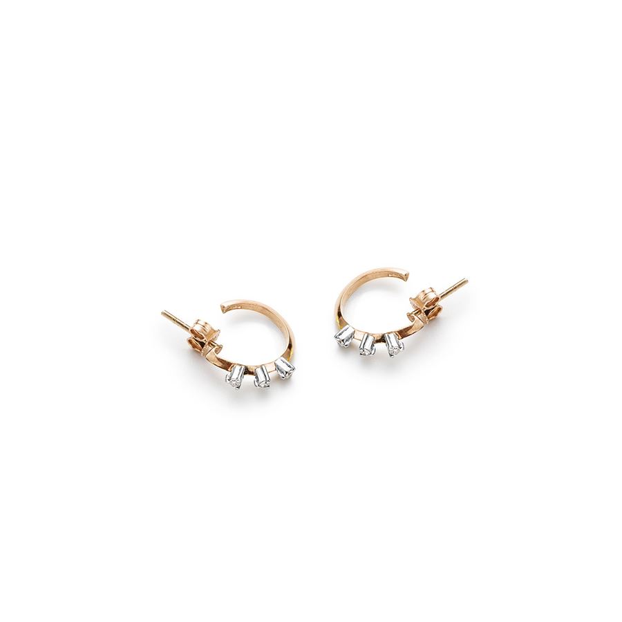 Rose gold 'Balance' hoop earrings BALANCE | OR XS 3TO-P/FARFAU9R CT. 0,12